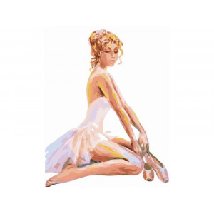 Картина по номерам "Сидящая балерина"