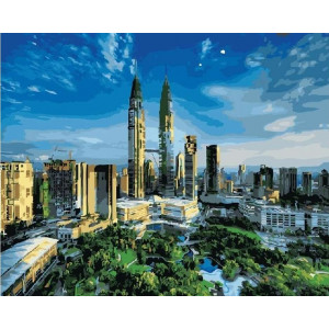 Картина по номерам "Башни близнецы Куала Лумпур"