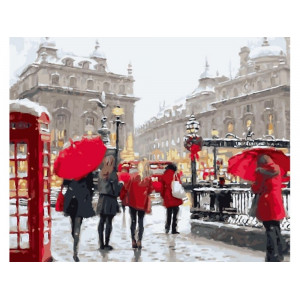 Картина по номерам "Лондон в снегу"