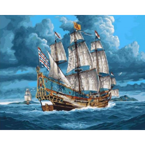 Картина по номерам "Вітрильник у відкритому морі"