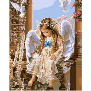 Картина по номерам "Девочка-Ангел"