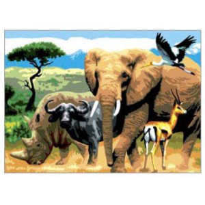 Картина по номерам "Африканские животные"