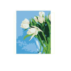 Картина по номерам "Белые тюльпаны"