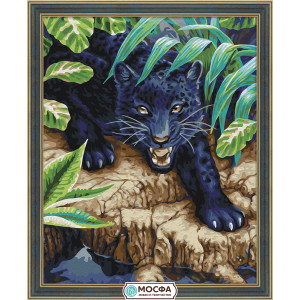 Картина по номерам "Чорний леопард"