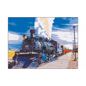 Картина по номерам "Старинный поезд"
