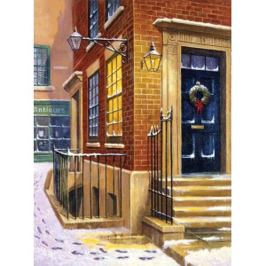 Картина по номерам "Улица в снегу"
