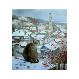 Картина по номерам "Кот на крыше"