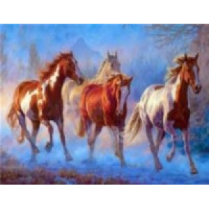 Картина по номерам "Бегущие лошади"