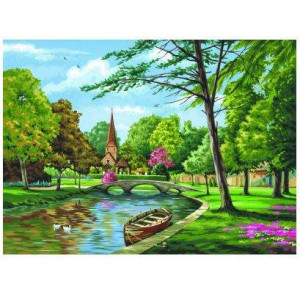 Картина по номерам "Церква біля річки"