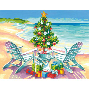 Картина по номерам "Різдво на пляжі"