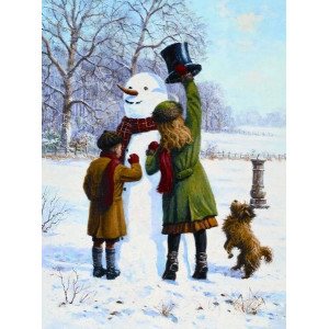 Картина по номерам "Зимняя прогулка"