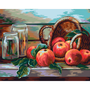 Картина по номерам "Натюрморт с яблоками"