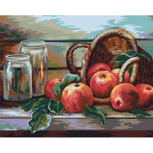 Картина по номерам "Натюрморт с яблоками"