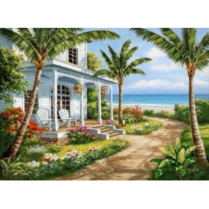 Картина по номерам "Дом на берегу моря"