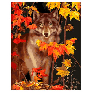 Картина по номерам "Осенний волк"