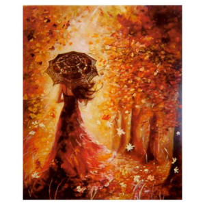 Картина по номерам "Жінка-осінь"