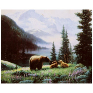 Картина по номерам "Медведи на поляне"