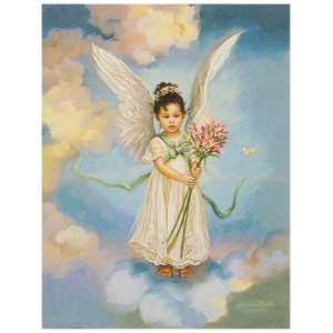 Картина по номерам "Ангел с цветами"
