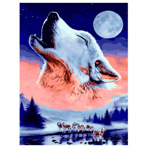 Картина по номерам "Волчья стая"
