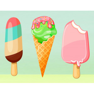Картина по номерам "Вкусное мороженое"