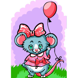 Картина по номерам "Мышка малышка"