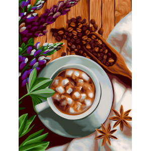 Картина по номерам "Кофейные зерна"