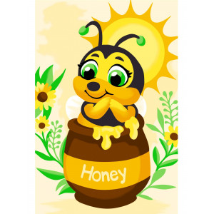Картина по номерам "Медовая пчелка"