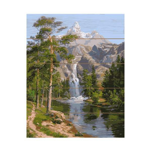 Картина по номерам "Водопад в горах"