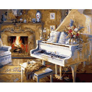Картина по номерам "Белый рояль"