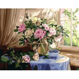 Картина по номерам "Натюрморт с розами"