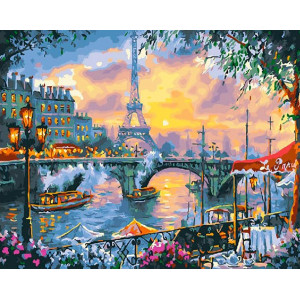 Картина по номерам "Париж на закате"