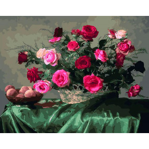 Картина по номерам "Свіжі троянди"