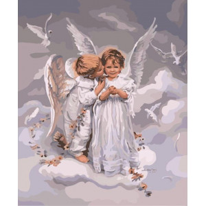 Картина по номерам "Поцелуй ангела"
