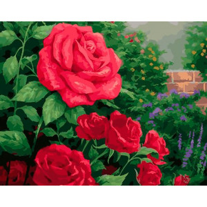 Картина по номерам "Троянди у саду"