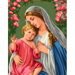 Картина по номерам "Богородица с младенцем"