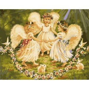 Картина по номерам "Три ангелочка"