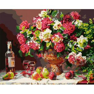 Картина по номерам "Натюрморт з трояндами"