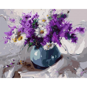 Картина по номерам "Натюрморт с луговыми цветами"