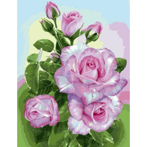 Картина по номерам "Розы на ветке"