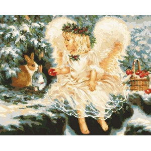 Картина по номерам "Різдвяний ангел"