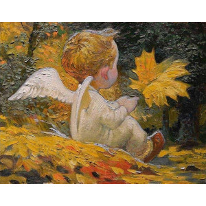 Картина по номерам "Осенний ангел"