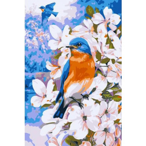 Картина по номерам "Весенние птички"