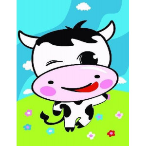 Картина по номерам "Веселая корова"
