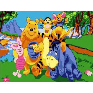 Картина по номерам "Винни-Пух и его друзья"