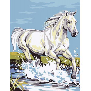 Картина по номерам "Серая лошадь"