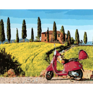 Картина по номерам "Скутер в Тоскане"