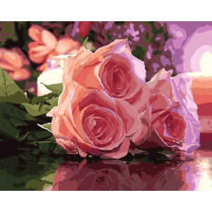 Картина по номерам "Розы на столе"