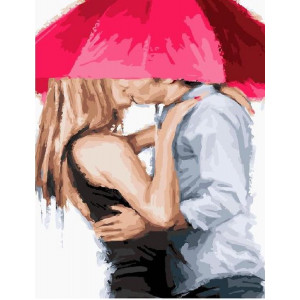 Картина по номерам "Под алым зонтом"