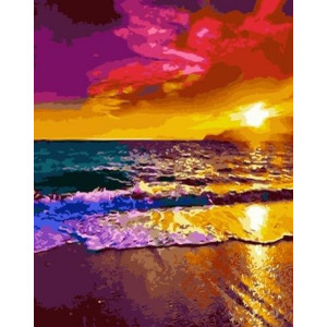 Картина по номерам "Закат на пляже"