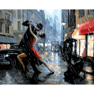 Картина по номерам "Танго под дождём"